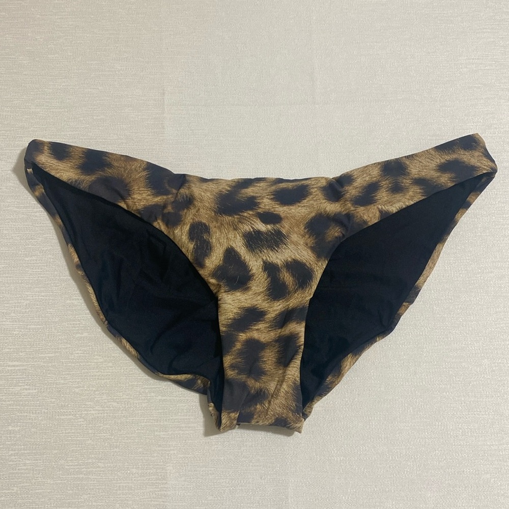 PILYQ Women's Jungle Basic Ruched Full Bikini Bottom JUN-211F Size L